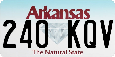 AR license plate 240KQV