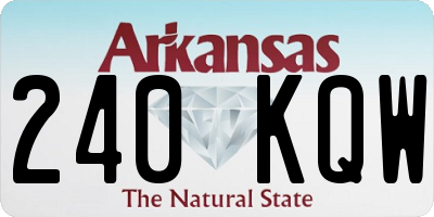 AR license plate 240KQW