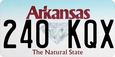 AR license plate 240KQX