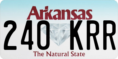 AR license plate 240KRR