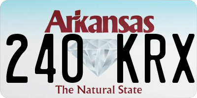 AR license plate 240KRX