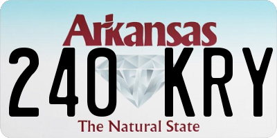 AR license plate 240KRY