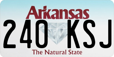 AR license plate 240KSJ