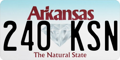 AR license plate 240KSN