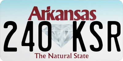 AR license plate 240KSR