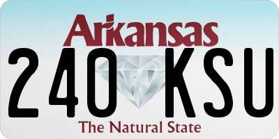 AR license plate 240KSU