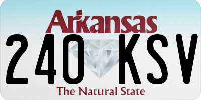 AR license plate 240KSV