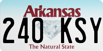 AR license plate 240KSY