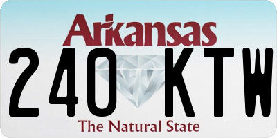 AR license plate 240KTW