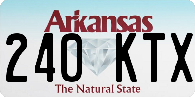 AR license plate 240KTX