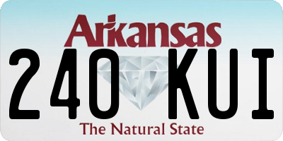 AR license plate 240KUI