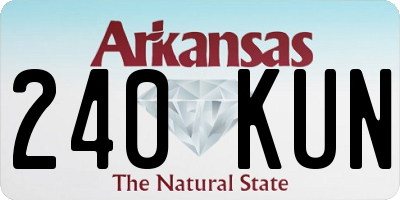 AR license plate 240KUN