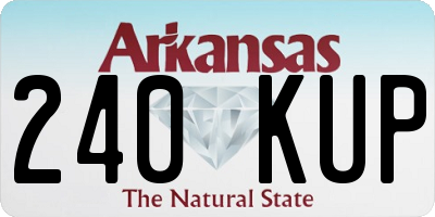 AR license plate 240KUP