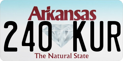AR license plate 240KUR