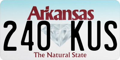 AR license plate 240KUS