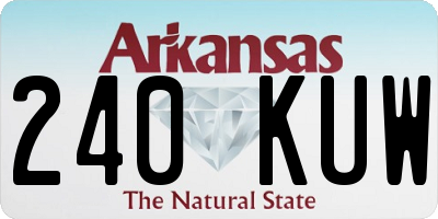 AR license plate 240KUW