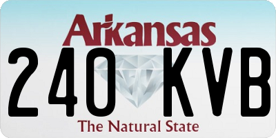 AR license plate 240KVB