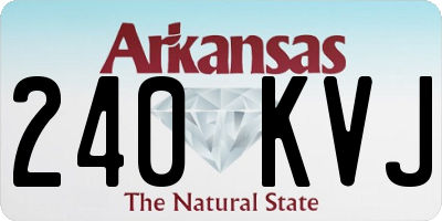 AR license plate 240KVJ
