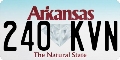 AR license plate 240KVN