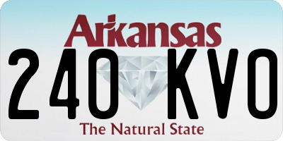 AR license plate 240KVO