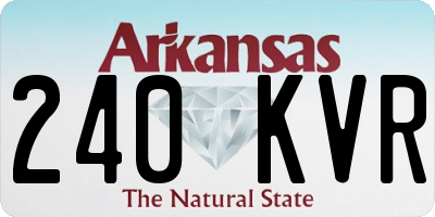 AR license plate 240KVR