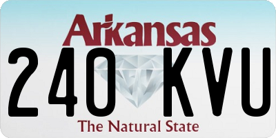 AR license plate 240KVU