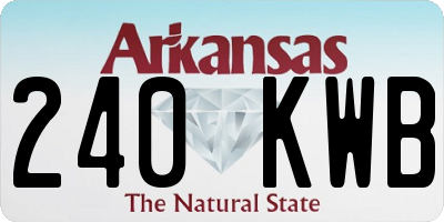 AR license plate 240KWB