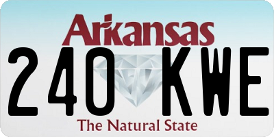 AR license plate 240KWE