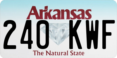 AR license plate 240KWF
