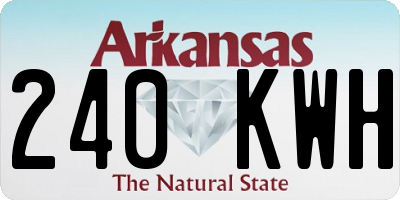 AR license plate 240KWH
