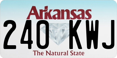 AR license plate 240KWJ