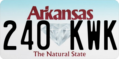 AR license plate 240KWK