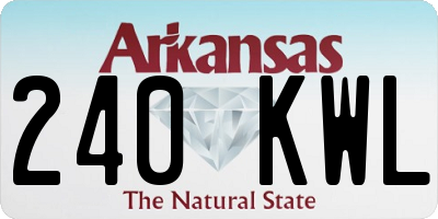 AR license plate 240KWL