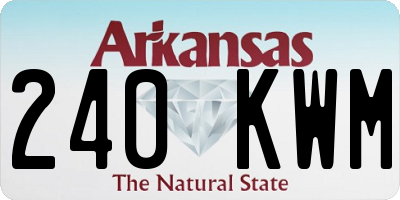 AR license plate 240KWM