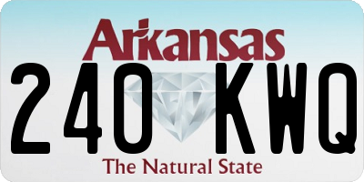 AR license plate 240KWQ
