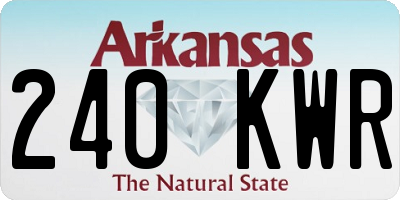 AR license plate 240KWR