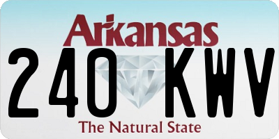 AR license plate 240KWV