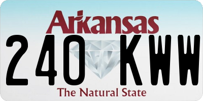 AR license plate 240KWW
