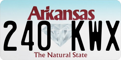 AR license plate 240KWX