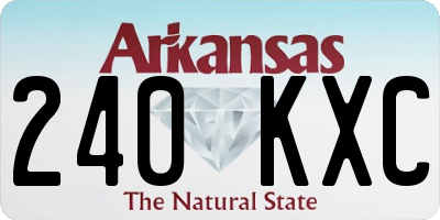 AR license plate 240KXC