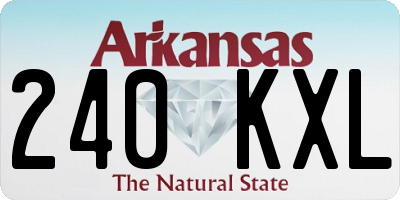 AR license plate 240KXL