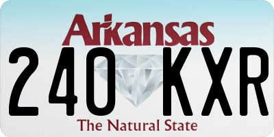 AR license plate 240KXR