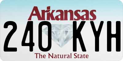 AR license plate 240KYH