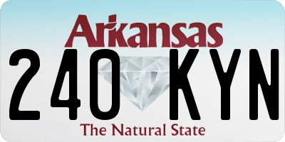 AR license plate 240KYN