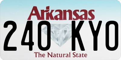 AR license plate 240KYO