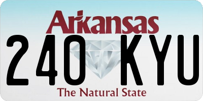 AR license plate 240KYU