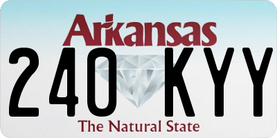 AR license plate 240KYY