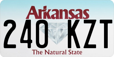 AR license plate 240KZT