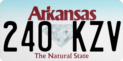 AR license plate 240KZV