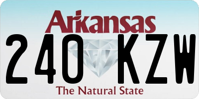 AR license plate 240KZW
